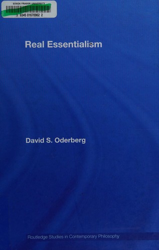 Cover of Real essentialism