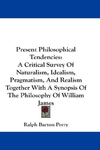 Cover of Present philosophical tendencies