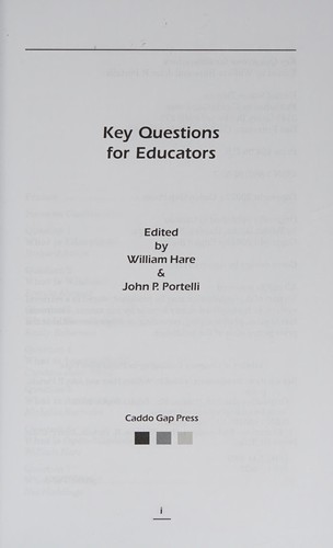 Cover of Key Questions for Educators