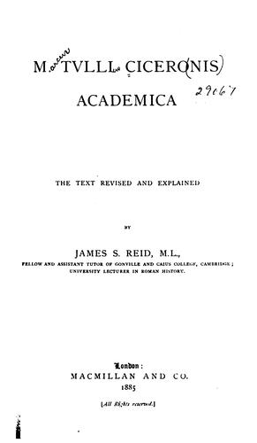 Cover of Academica