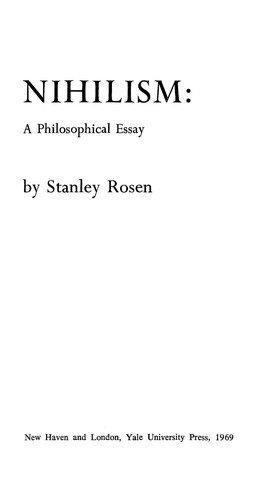 Cover of Nihilism