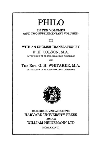 Cover of Philo