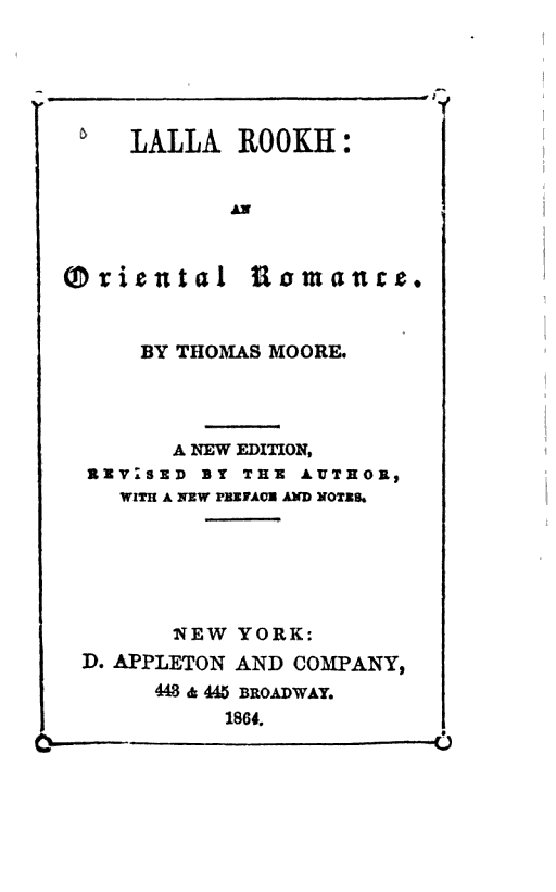 Cover of Lalla Rookh