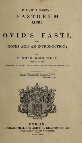 Cover of Fasti