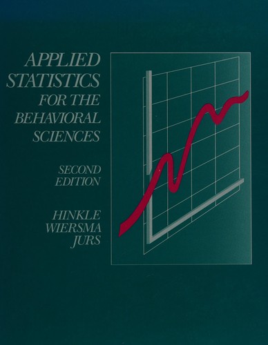 Cover of Applied statistics for the behavioral sciences