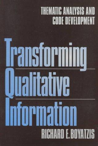Cover of Transforming qualitative information