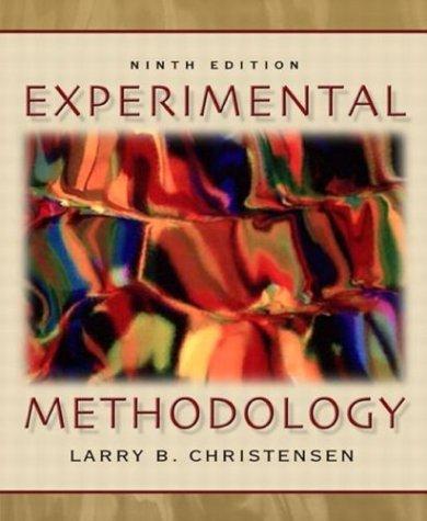 Cover of Experimental methodology