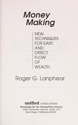 Cover of Money making