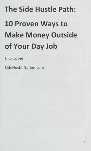 Cover of The side hustle path