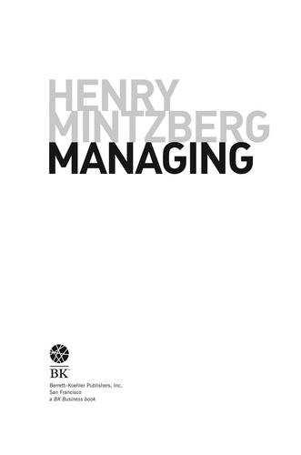 Cover of Managing