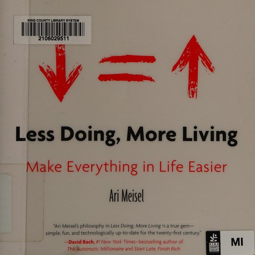 Cover of Less doing, more living