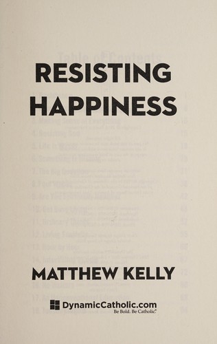 Cover of Resisting happiness