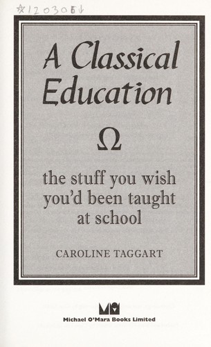 Cover of A classical education