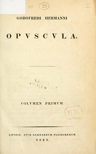 Cover of Opuscula