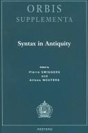 Cover of Syntax in antiquity