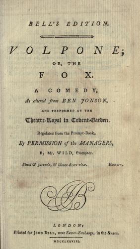 Cover of Volpone