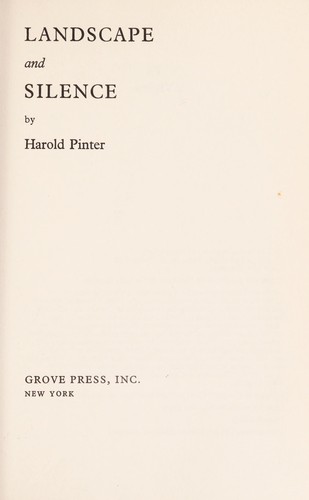 Cover of Landscape and Silence