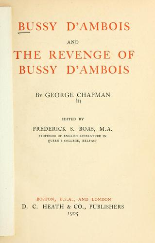 Cover of Bussy D'Ambois