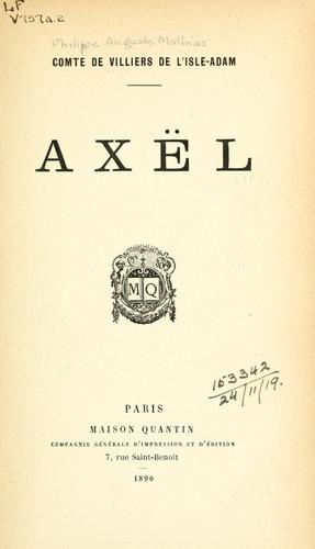 Cover of Axël