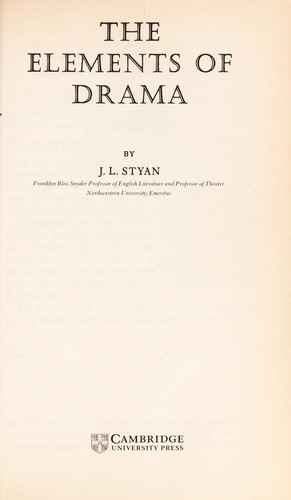 Cover of The elements of drama