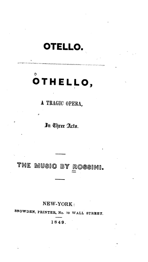 Cover of Otello