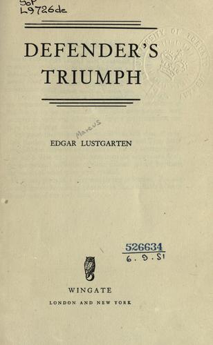 Cover of Defender's triumph
