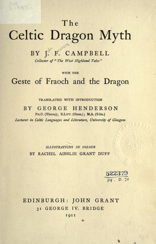 Cover of The Celtic dragon myth