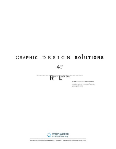 Cover of Graphic design solutions