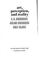 Cover of Art, perception and reality