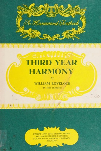Cover of Third year harmony