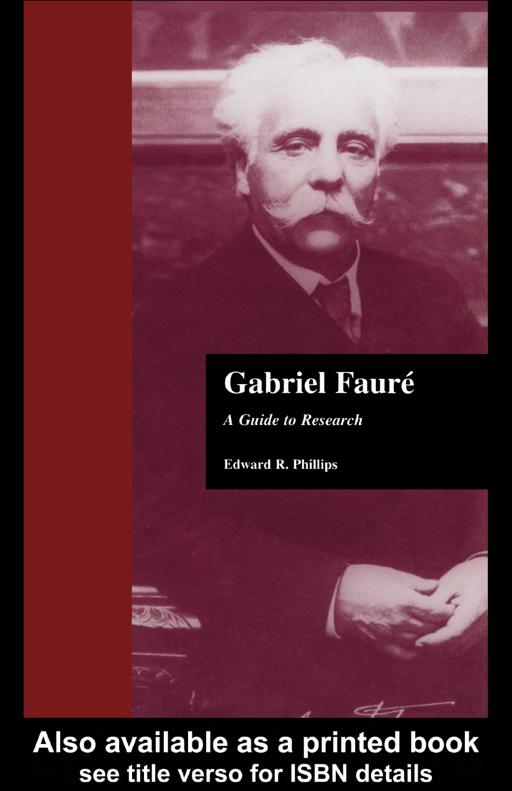 Cover of Gabriel Faure