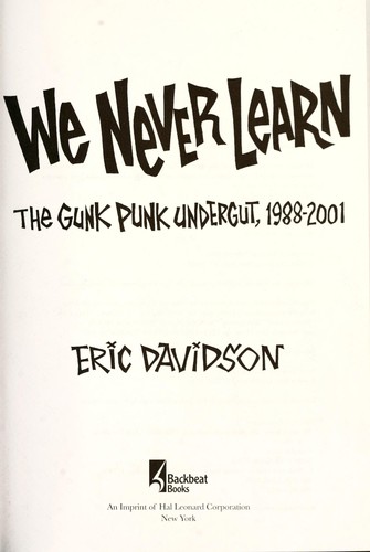 Cover of We Never Learn