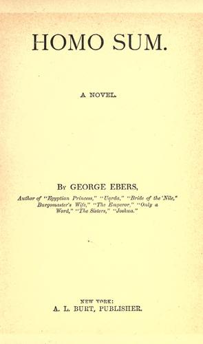 Cover of Homo sum