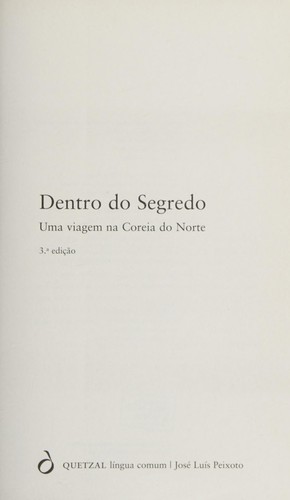 Cover of Dentro do segredo