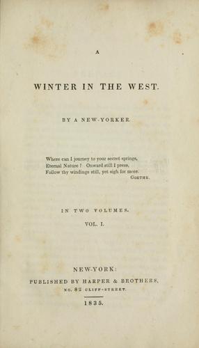 Cover of A winter in the West