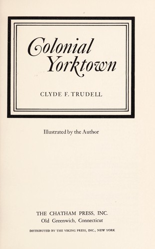 Cover of Colonial Yorktown