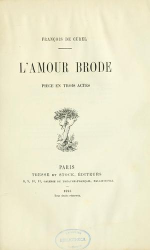 Cover of L'amour brode