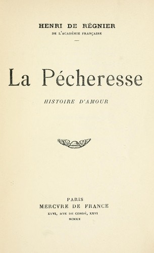 Cover of La pécheresse