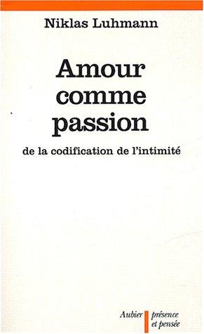 Cover of Amour comme passion