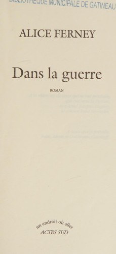 Cover of Dans la guerre