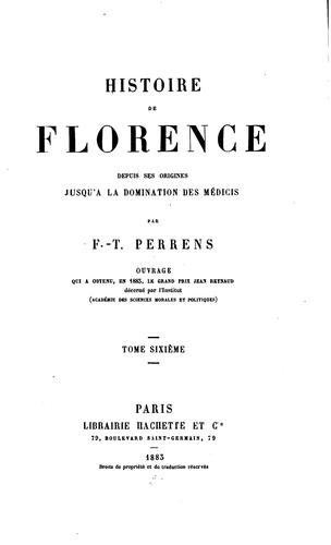 Cover of Histoire de Florence