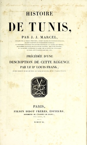 Cover of Histoire de Tunis