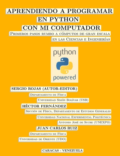 Cover of Aprendiendo a programar en Python con mi computador