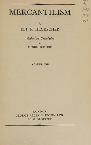 Cover of Mercantilism