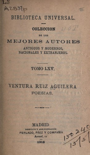 Cover of Poesias