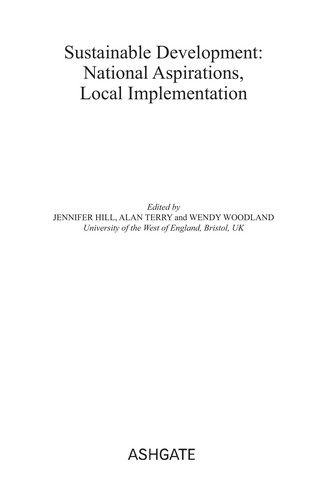 Cover of Sustainable development