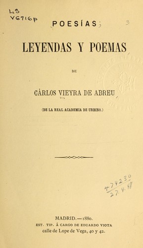 Cover of Poesías
