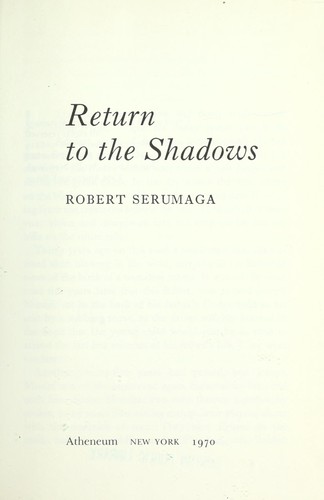 Cover of Return to the shadows