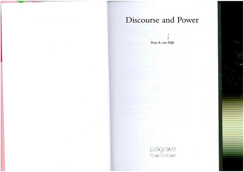 Cover of Discourse and power