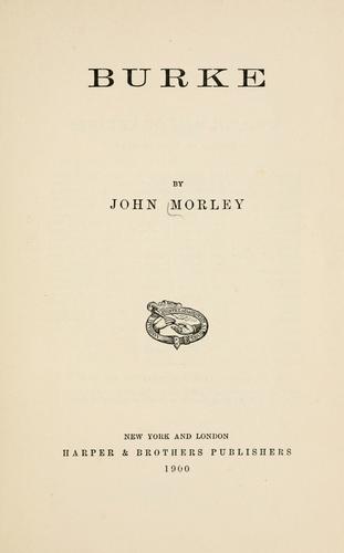 Cover of Burke
